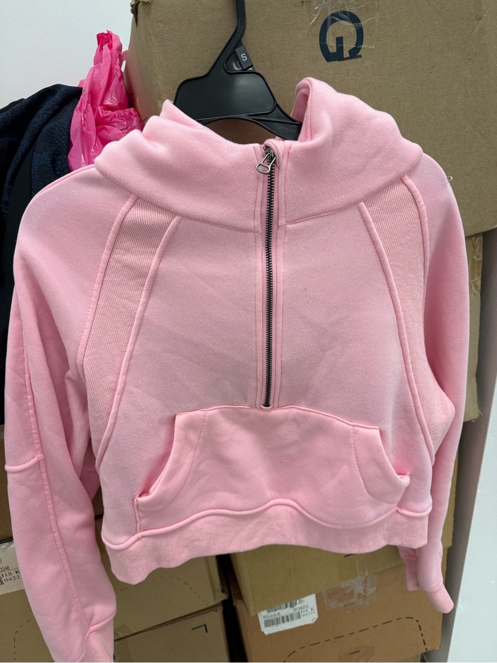 Lululemon Pink Half-Zip Hoodie Sweater